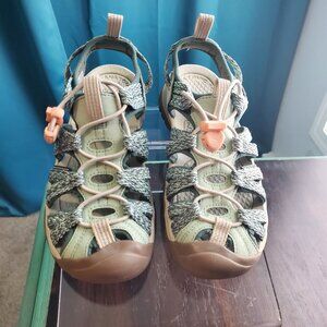 NWOT Keen Whisper Light turquoise Waterproof Hybrid water/trail advensandals 5.5